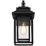 4_John Timberland Cecile 18 1/4" Black and Seeded Glass Outdoor Lantern more views