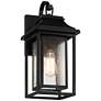 5_John Timberland Cecile 18 1/4" Black and Seeded Glass Outdoor Lantern more views