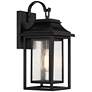 6_John Timberland Cecile 18 1/4" Black and Seeded Glass Outdoor Lantern more views