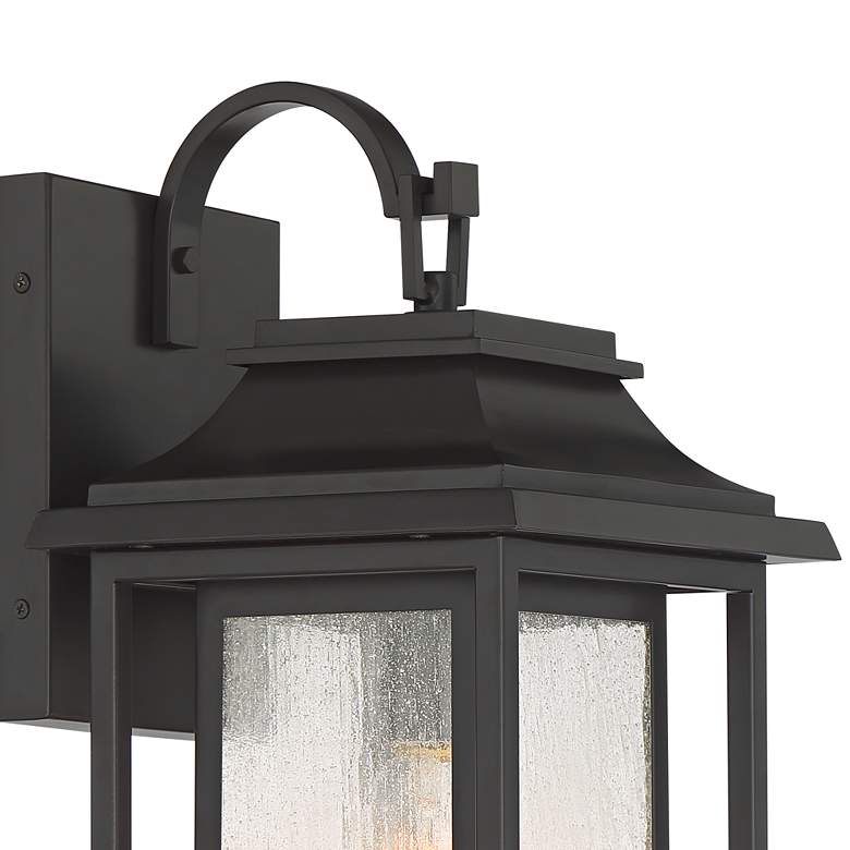 Image 3 John Timberland Cecile 18 1/4" Bronze Lantern Box Outdoor Wall Light more views
