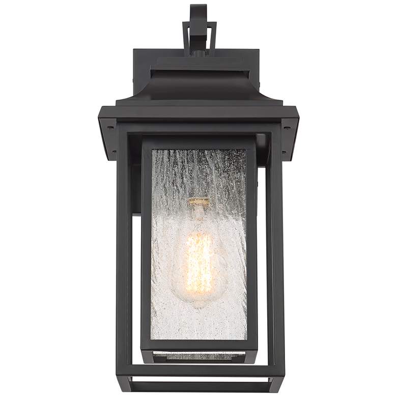 Image 4 John Timberland Cecile 18 1/4" Bronze Lantern Box Outdoor Wall Light more views