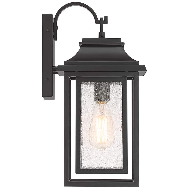 Image 6 John Timberland Cecile 18 1/4" Bronze Lantern Box Outdoor Wall Light more views
