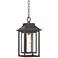 John Timberland Cecile 19 1/4" Bronze Box Lantern Porch Hanging Light