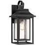 2_John Timberland Cecile 21 1/4" Black Box Lantern Outdoor Wall Light
