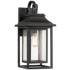 John Timberland Cecile 21 1/4" Black Box Lantern Outdoor Wall Light