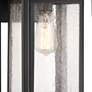 3_John Timberland Cecile 21 1/4" Black Box Lantern Outdoor Wall Light more views