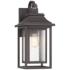 John Timberland Cecile 21" Bronze Box Lantern Outdoor Wall Light