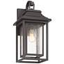 5_John Timberland Cecile 21" Bronze Box Lantern Outdoor Wall Light more views