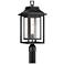 John Timberland Cecile 23 1/4" Black Box Lantern Outdoor Post Mount