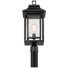 Image5 of John Timberland Cecile 23 1/4" Black Box Lantern Outdoor Post Mount more views