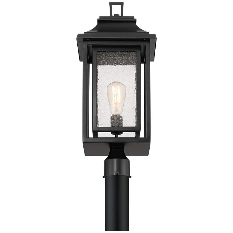 Image 5 John Timberland Cecile 23 1/4" Black Box Lantern Outdoor Post Mount more views