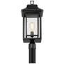 John Timberland Cecile 23 1/4" Black Box Lantern Outdoor Post Mount