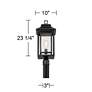 John Timberland Cecile 23 1/4" Black Box Lantern Outdoor Post Mount