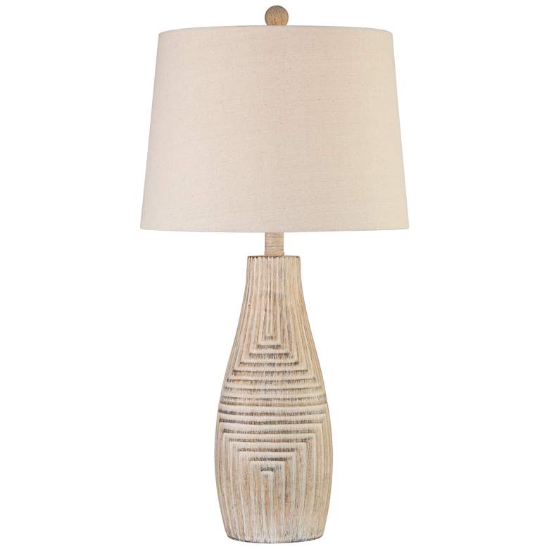 Image 2 John Timberland Chico 27" Light Beige Modern Rustic Table Lamp