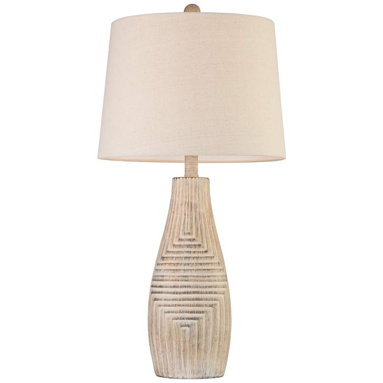 Image 7 John Timberland Chico 27" Light Beige Modern Rustic Table Lamp more views