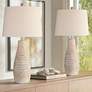 1_John Timberland Chico 27" Light Wood Finish Table Lamps Set of 2