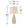 John Timberland Chico 27" Light Wood Finish Table Lamps Set of 2