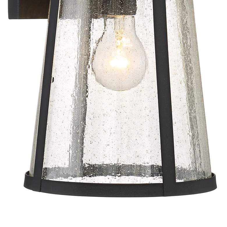 Image 5 John Timberland Clement 15" Black Outdoor Wall Lantern Lights Set of 2 more views