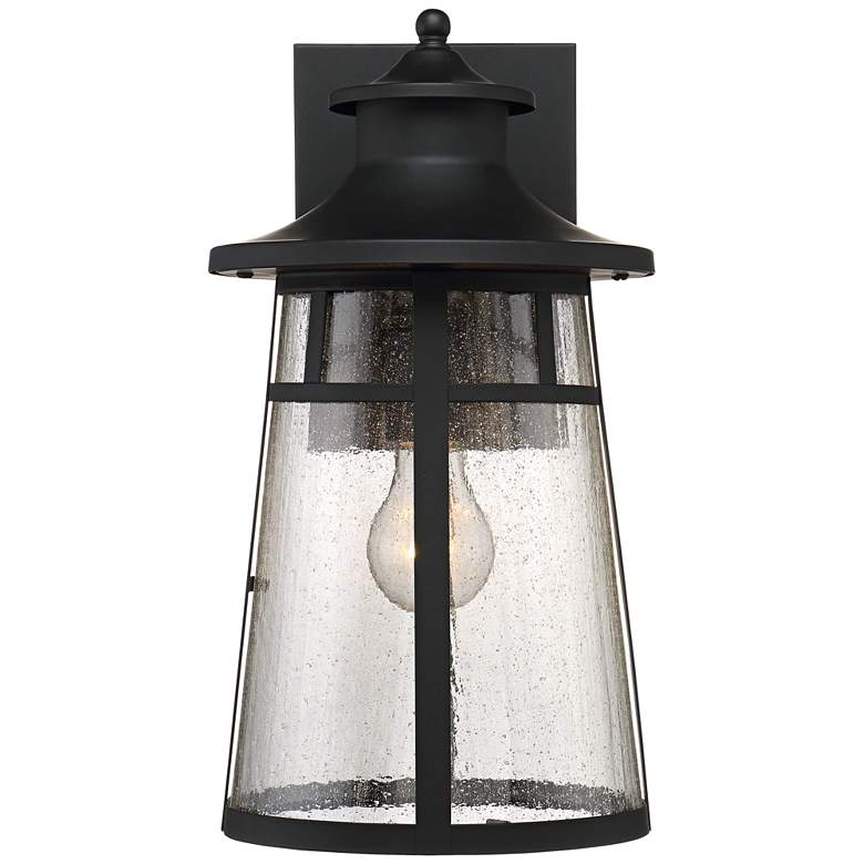 Image 6 John Timberland Clement 15" Black Outdoor Wall Lantern Lights Set of 2 more views