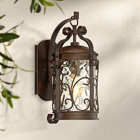 Image1 of John Timberland Conway 17 1/2" Bronze Scroll Outdoor Wall Light