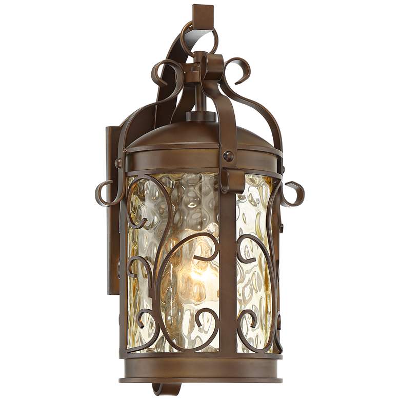 Image 6 John Timberland Conway 17 1/2" Bronze Scroll Outdoor Wall Light more views