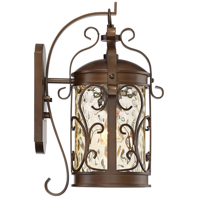 Image 7 John Timberland Conway 17 1/2" Bronze Scroll Outdoor Wall Light more views