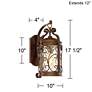 John Timberland Conway 17 1/2" Bronze Scroll Outdoor Wall Light