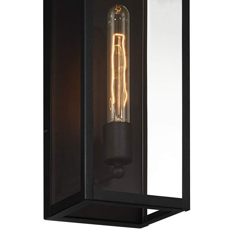 Image 3 John Timberland Cornell 18" High Sand Black Box Outdoor Wall Light more views