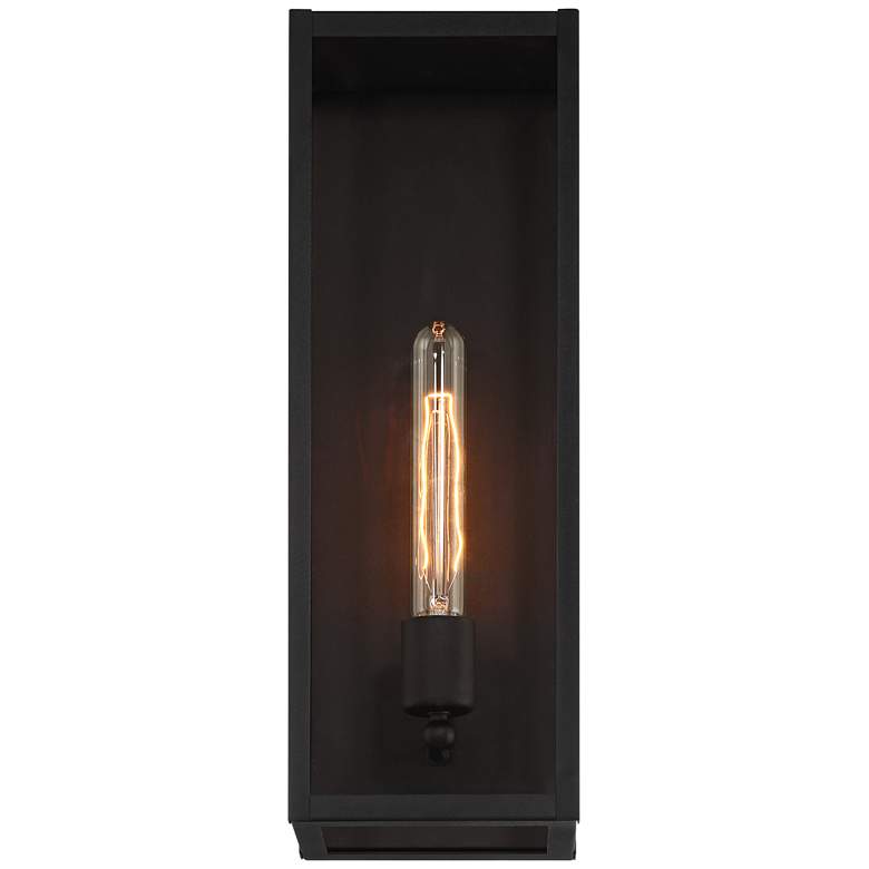 Image 4 John Timberland Cornell 18" High Sand Black Box Outdoor Wall Light more views