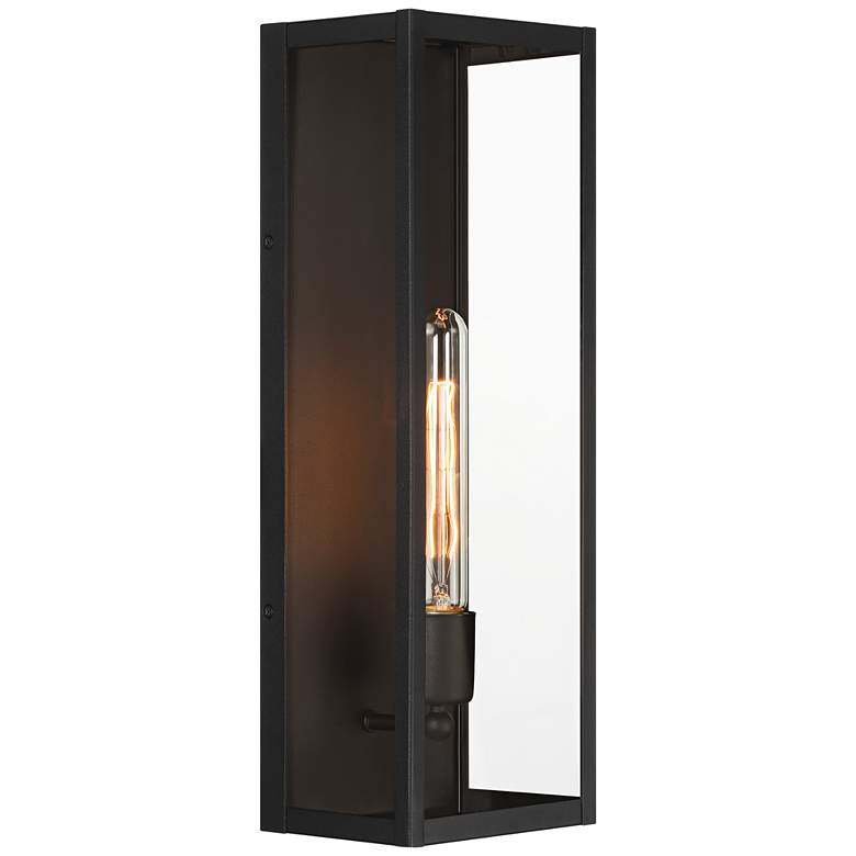 Image 6 John Timberland Cornell 18" High Sand Black Box Outdoor Wall Light more views