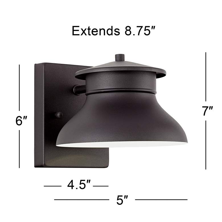 Image 7 John Timberland Danbury 5 inch High Black LED Wall Sconce Set of 2 more views