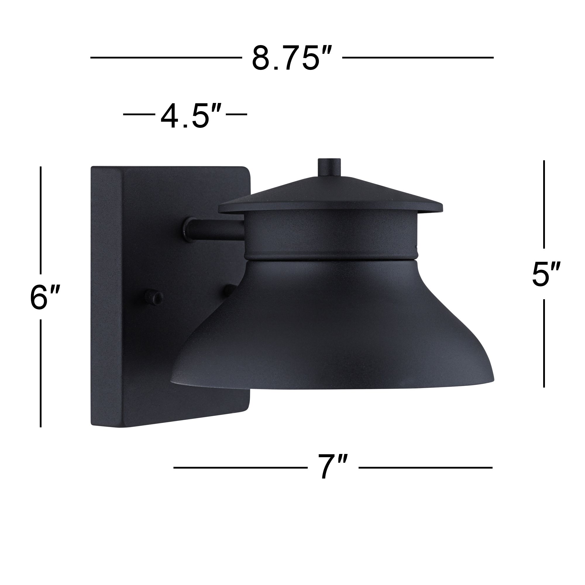 John Timberland Danbury 6 1/4" High Black Dark Sky LED Outdoor Light in scene