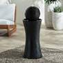 3_John Timberland Dark Sphere 35 1/2" High LED Pillar Bubbler Fountain