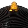 6_John Timberland Dark Sphere 35 1/2" High LED Pillar Bubbler Fountain more views