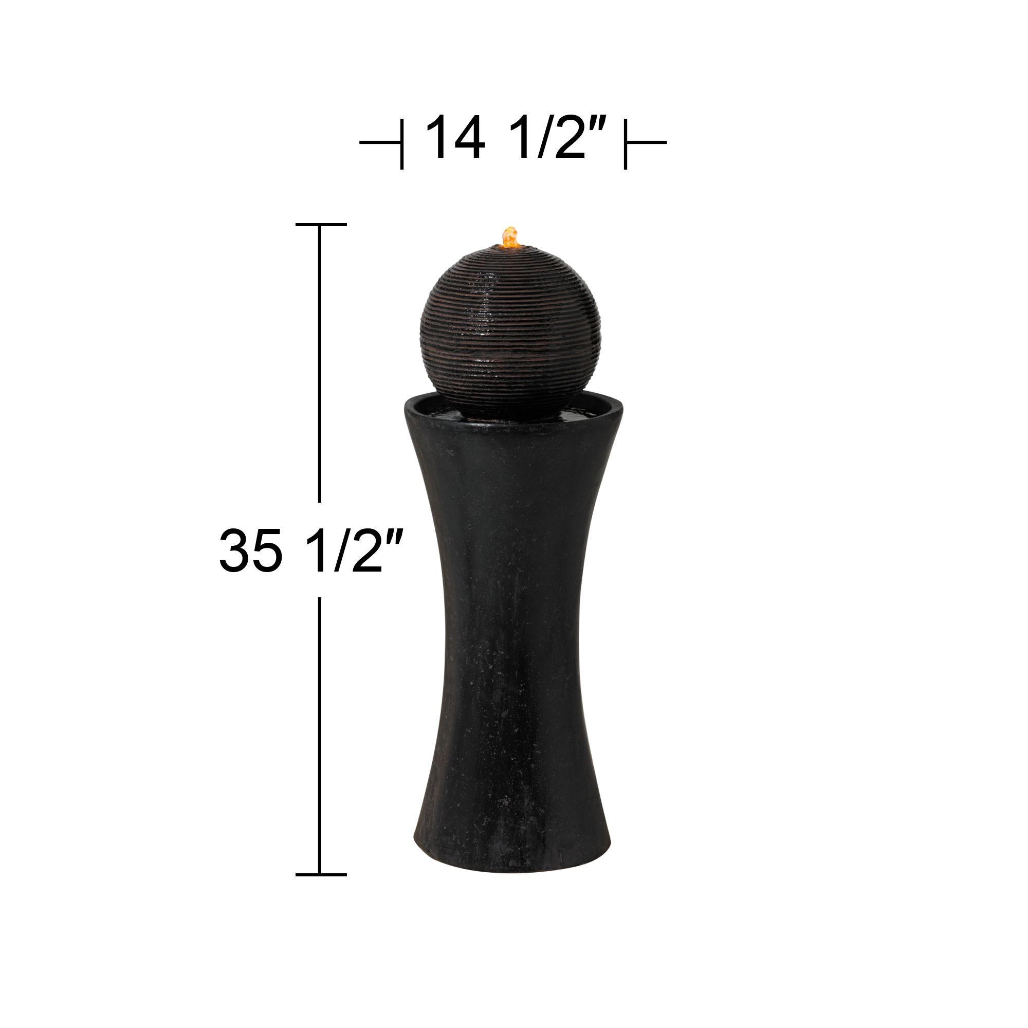 Watch A Video About the Dark Sphere LED Pillar Bubbler Fountain