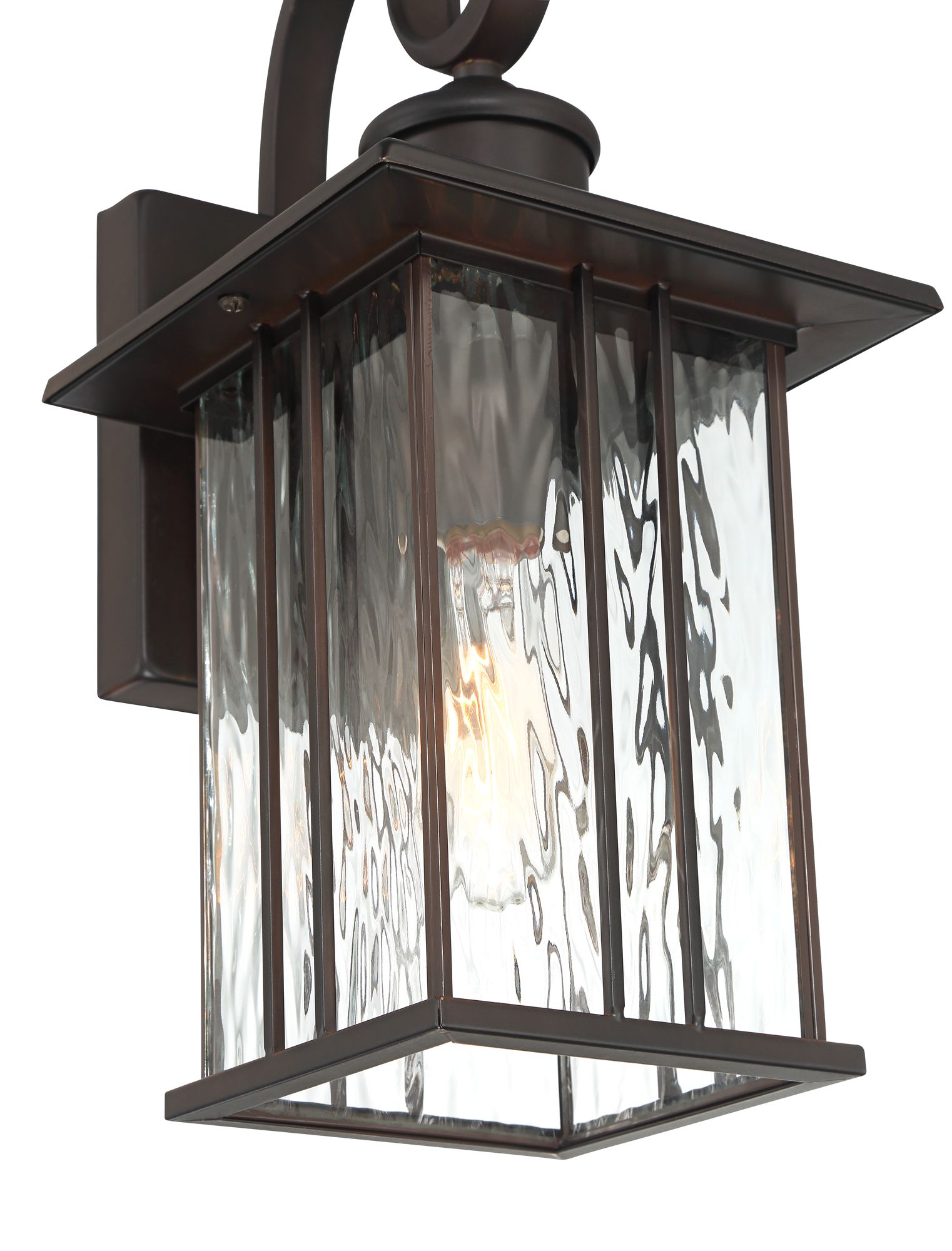 Image 3 John Timberland Deaver 15" Bronze Lantern Outdoor Wall Light more views