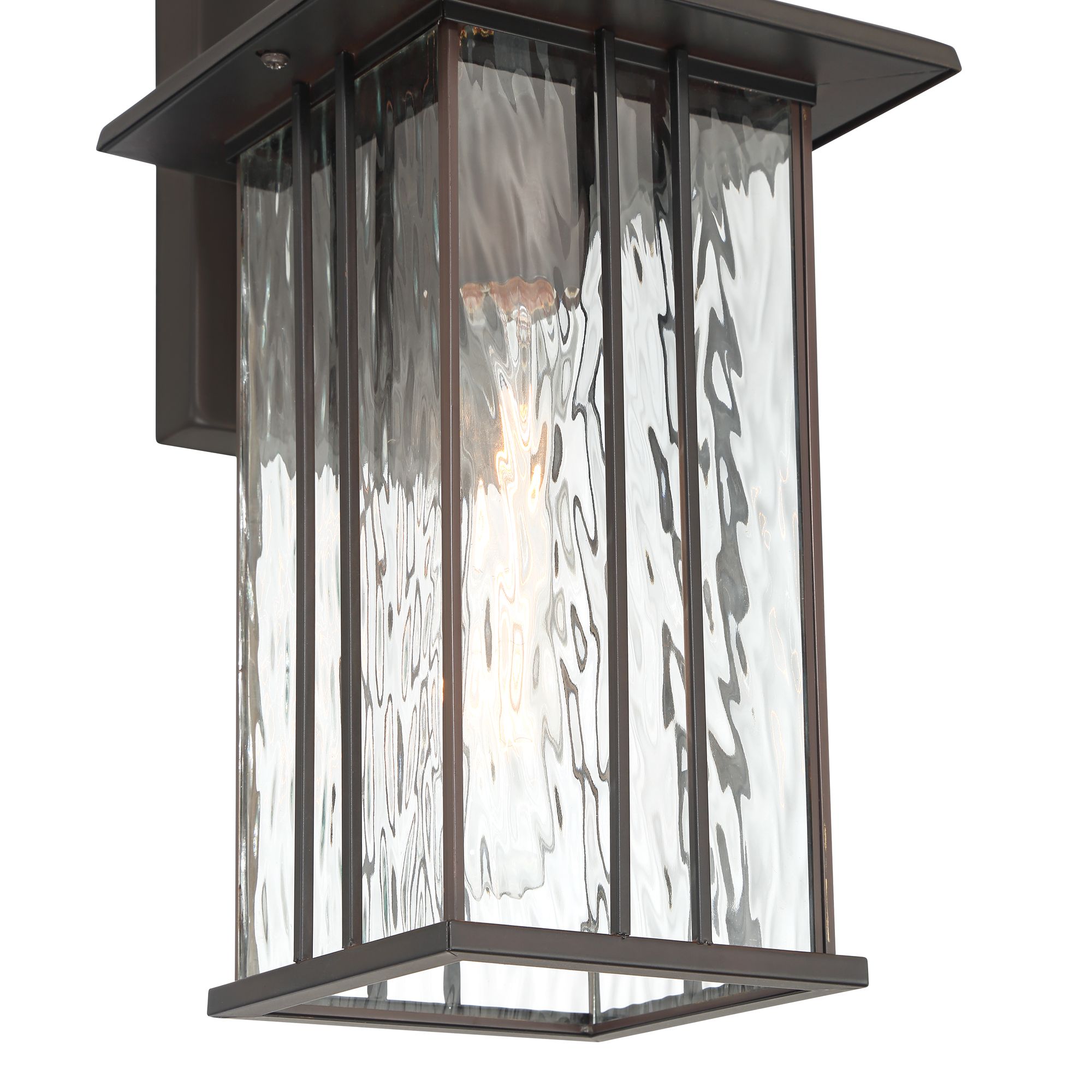 Image 3 John Timberland Deaver 17" Bronze Lantern Outdoor Wall Light more views