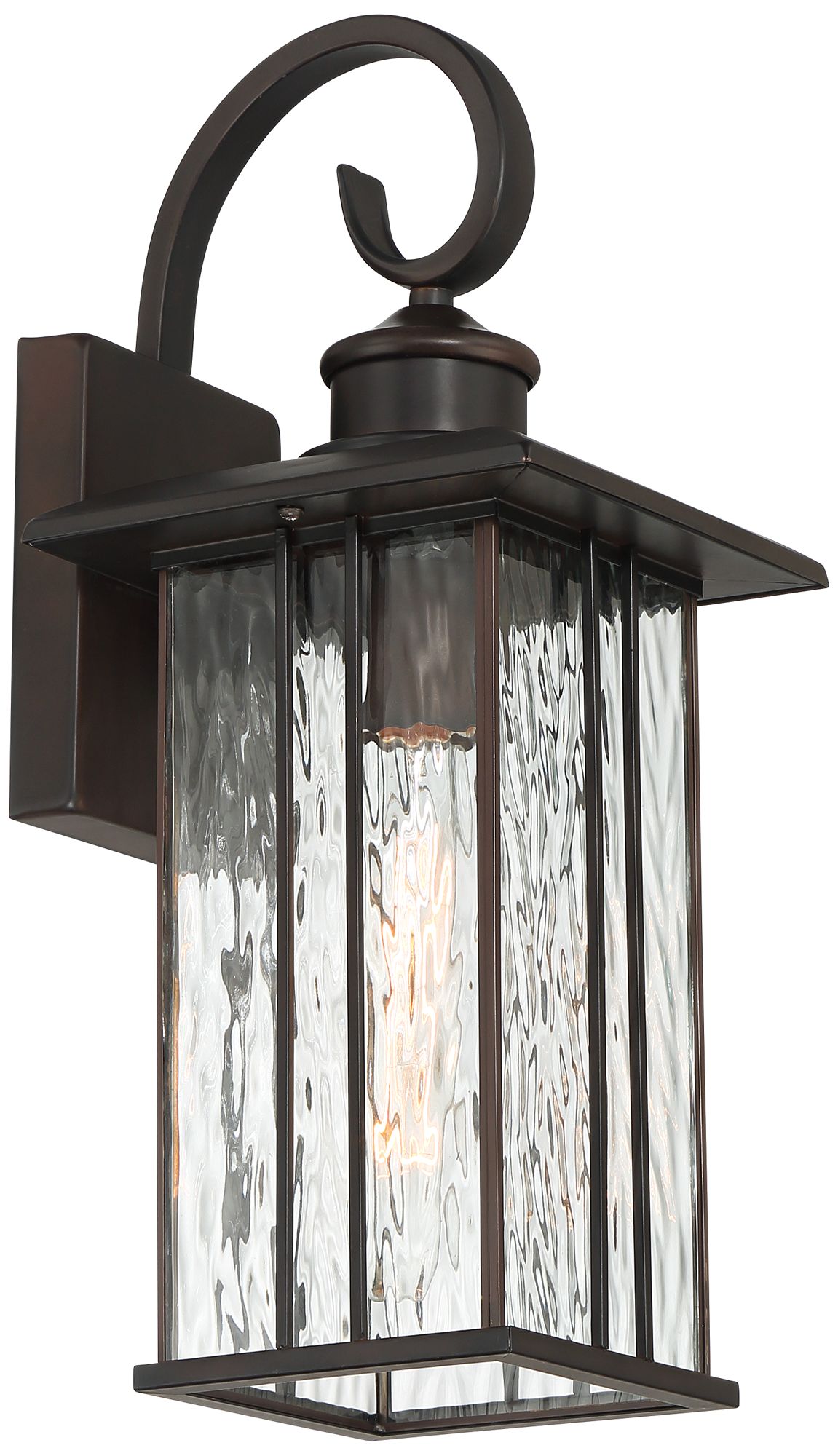 John Timberland Deaver 17" Bronze Lantern Outdoor Wall Light