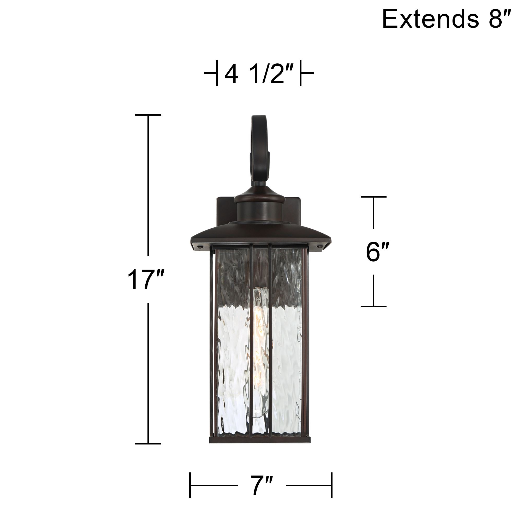 Watch A Video About the John Timberland Deaver Bronze Lantern Outdoor Wall Light