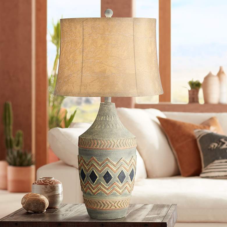 Image 1 John Timberland Desert Valley 28 1/2" Southwest Rustic Jar Table Lamp