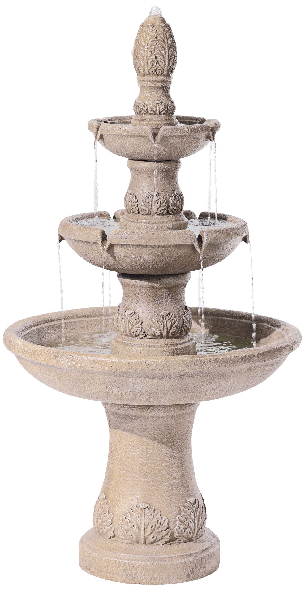 Image 6 John Timberland Domanico 57" High 3-Tier Sandstone Finish Fountain more views