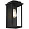John Timberland Eastcrest 14" High Textured Black Outdoor Wall Light