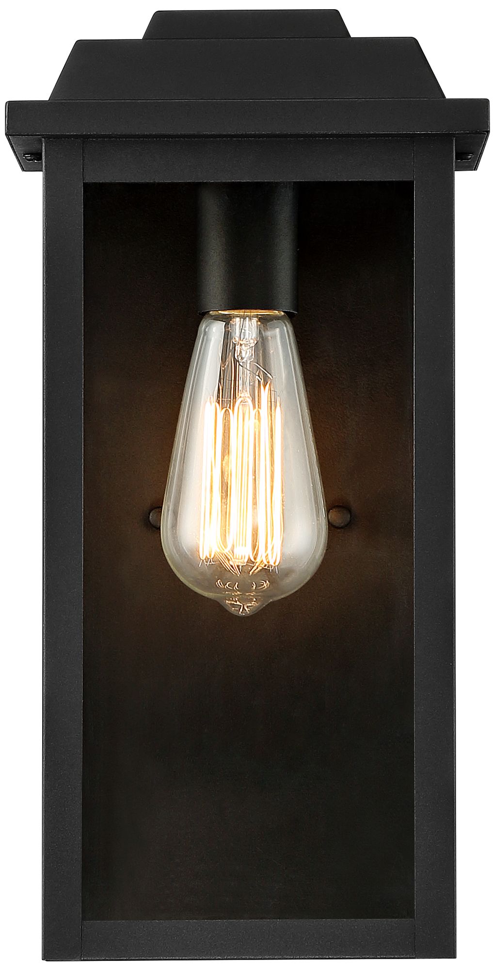 Image 3 John Timberland Eastcrest 14" High Textured Black Wall Sconce more views