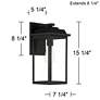 John Timberland Eastcrest 15 1/4" Black Outdoor Lights Set of 2