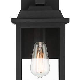 Image3 of John Timberland Eastcrest 15 1/4" Textured Black Outdoor Wall Light more views