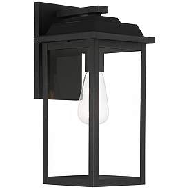 Image5 of John Timberland Eastcrest 15 1/4" Textured Black Outdoor Wall Light more views