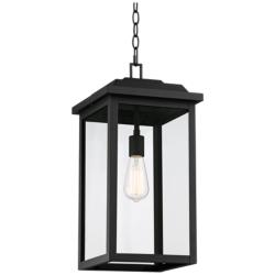 John Timberland Eastcrest 20 1/2" Textured Black Outdoor Hanging Light