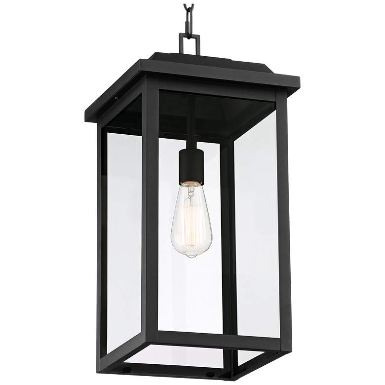 Image 3 John Timberland Eastcrest 20 1/2" Textured Black Outdoor Hanging Light more views