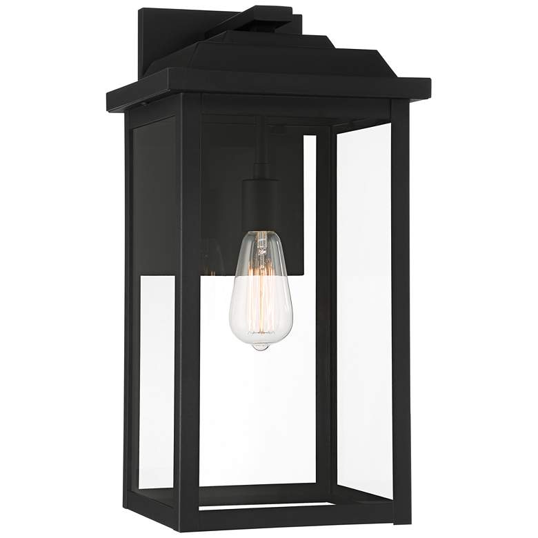 Image 2 John Timberland Eastcrest 20 1/2" Textured Black Outdoor Wall Light