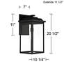 7_John Timberland Eastcrest 20 1/2" Textured Black Outdoor Wall Light more views